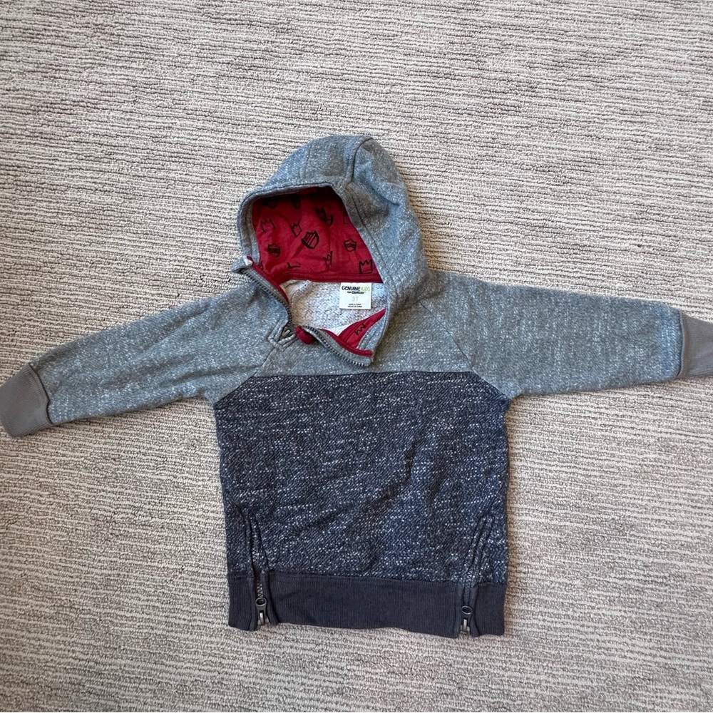3t kids hoodie - asymmetrical zippers